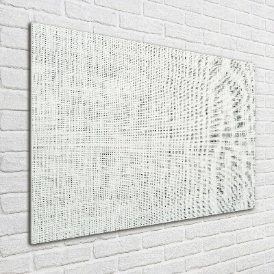 Glass art print Linen white canvas