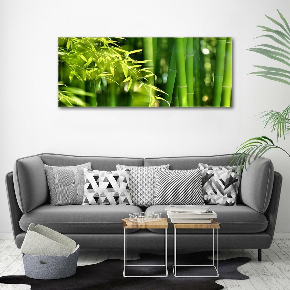 Printed glass wall art Bamboo