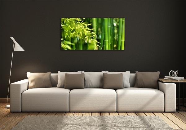 Printed glass wall art Bamboo