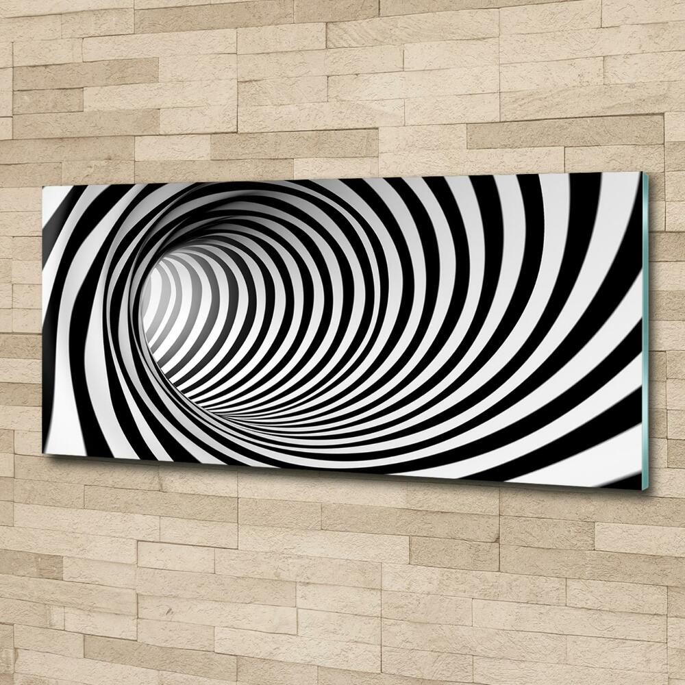 Glass wall art 3d tunnel