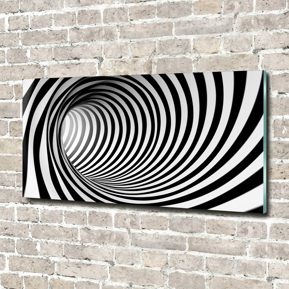 Glass wall art 3d tunnel