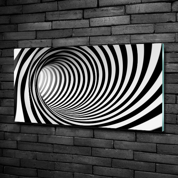 Glass wall art 3d tunnel