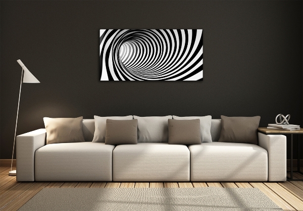 Glass wall art 3d tunnel