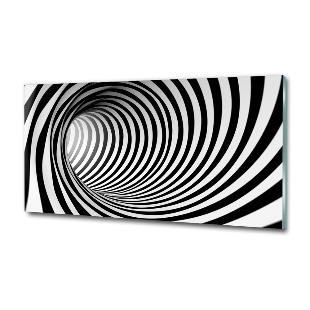 Glass wall art 3d tunnel