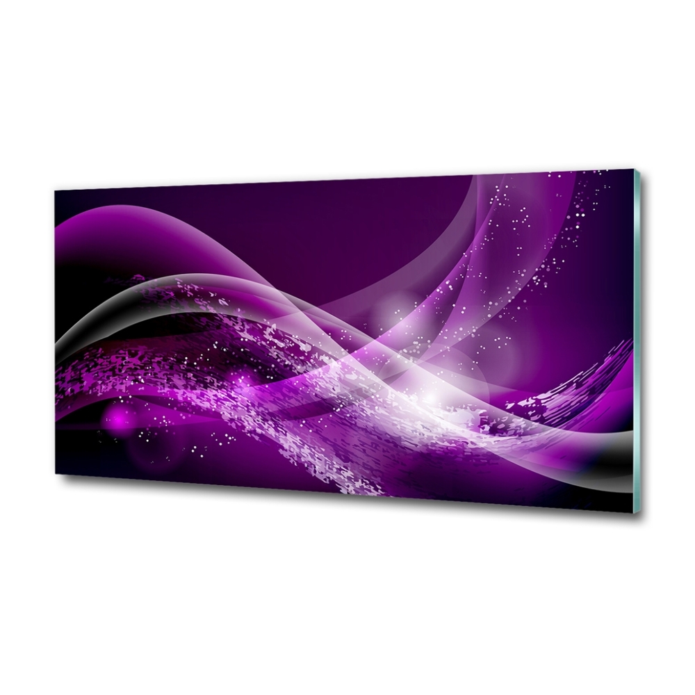 Glass wall art Abstract wave