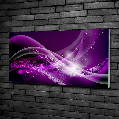 Glass wall art Abstract wave