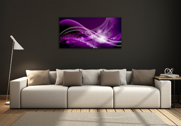 Glass wall art Abstract wave