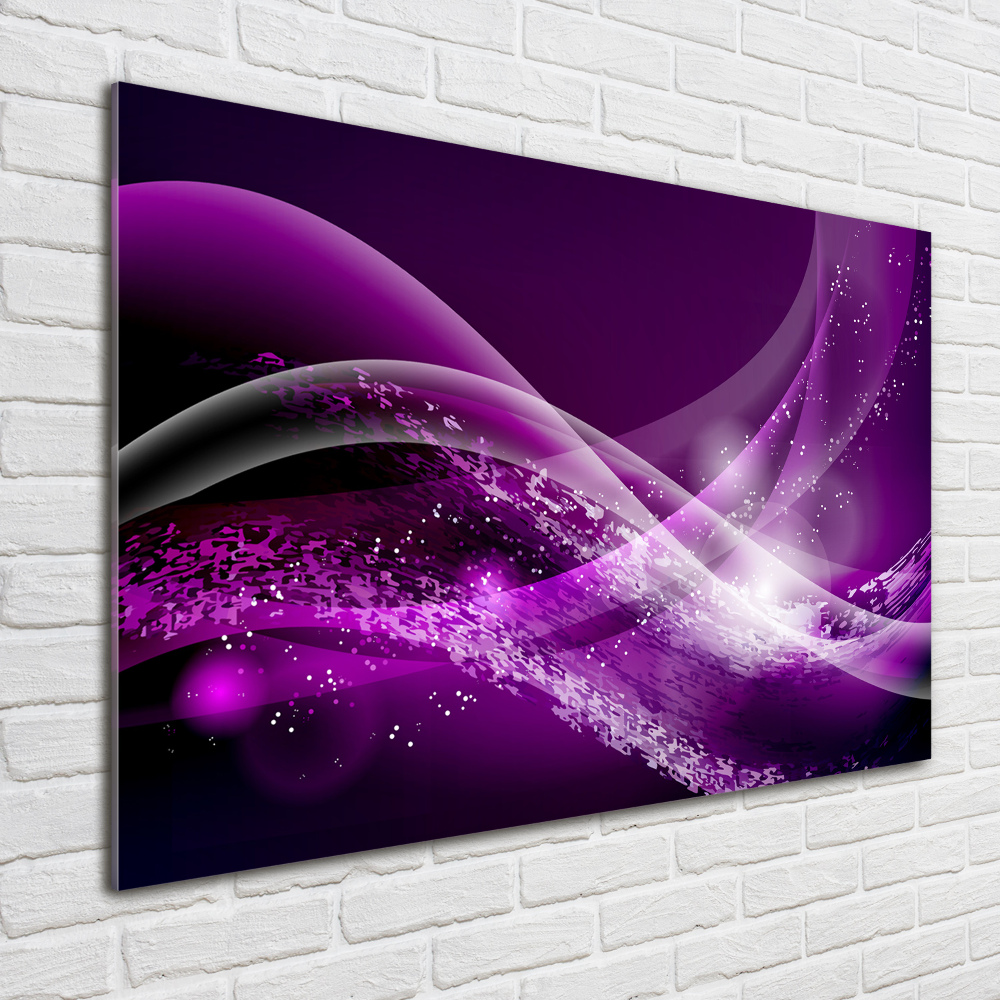 Glass wall art Abstract wave