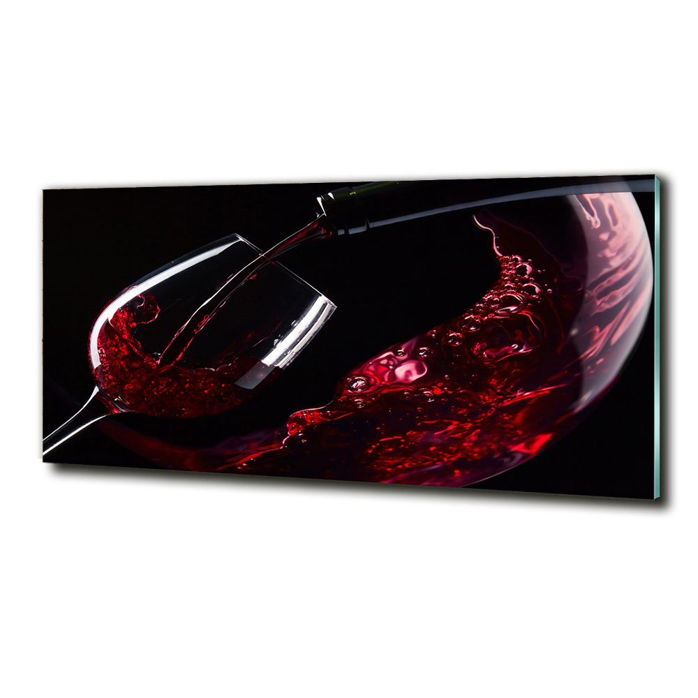 Glass picture wall art Red wine