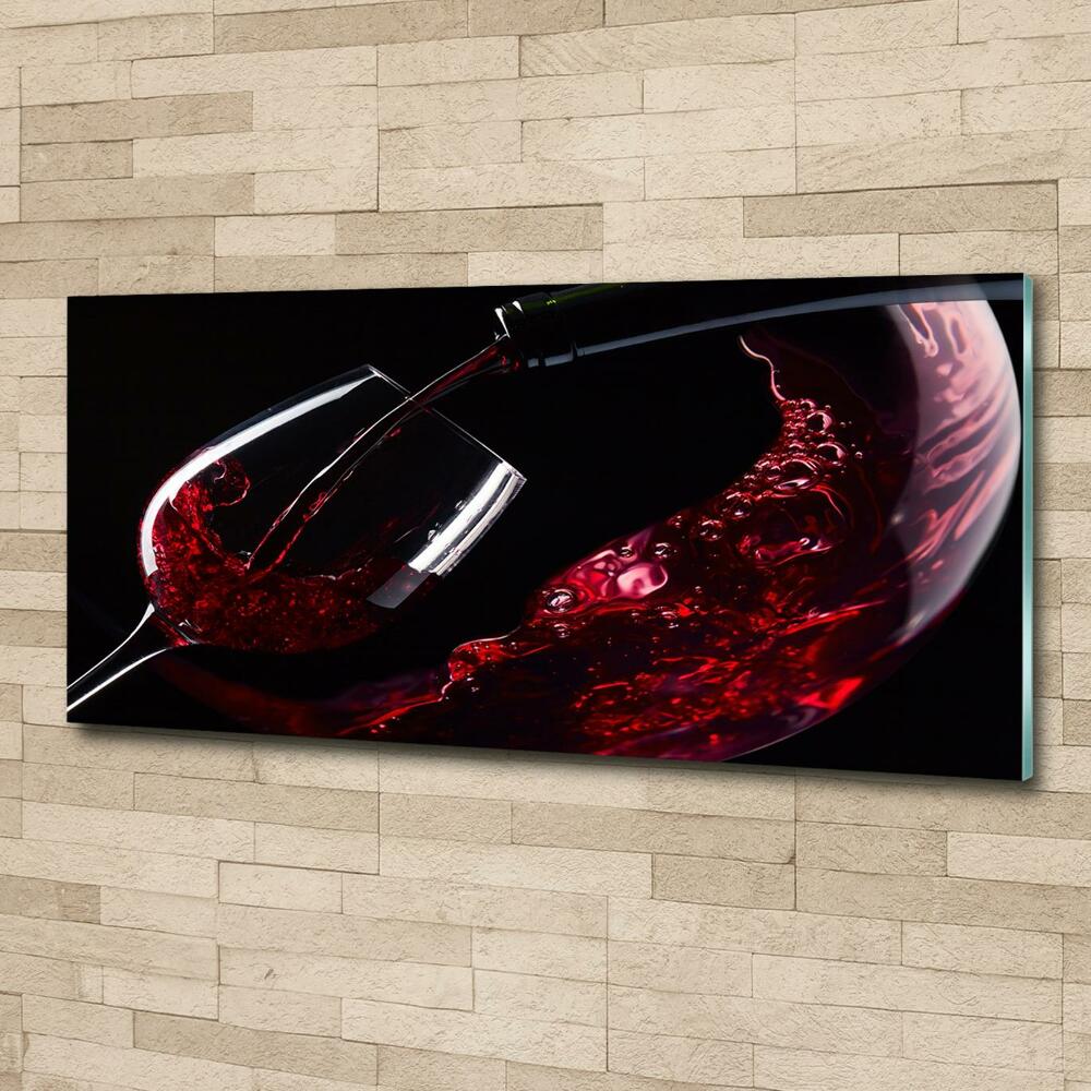 Glass picture wall art Red wine