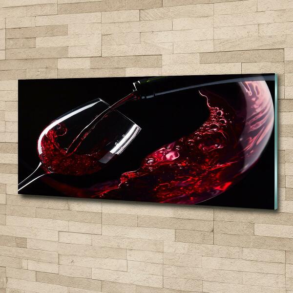 Glass picture wall art Red wine