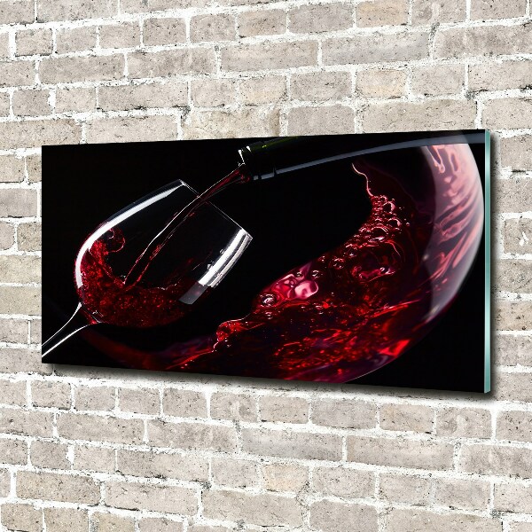 Glass picture wall art Red wine