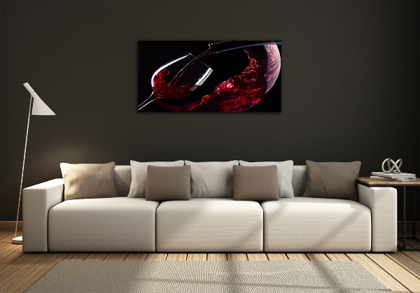 Glass picture wall art Red wine