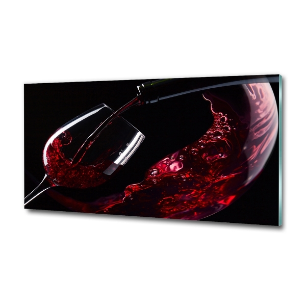 Glass picture wall art Red wine