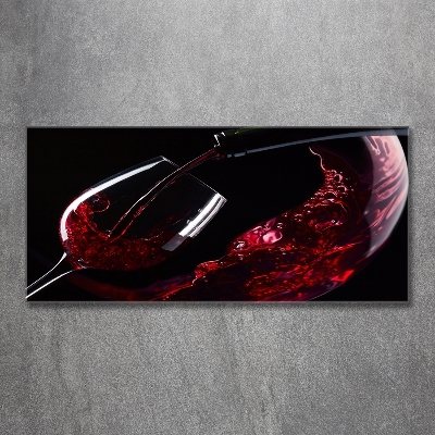 Glass picture wall art Red wine