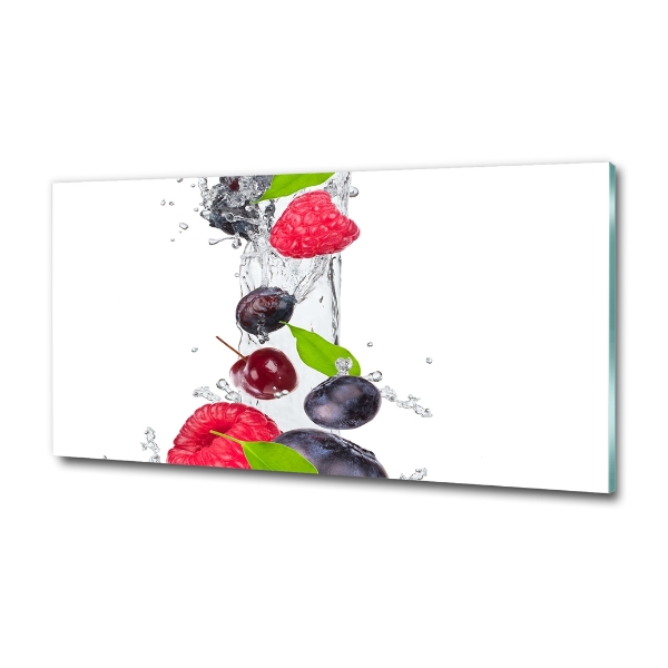 Photo printed on glass Fruit and water