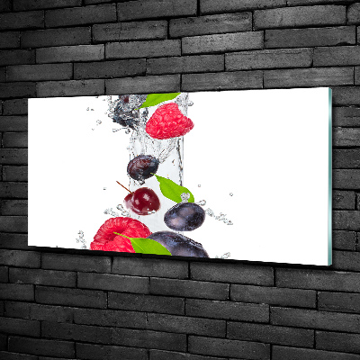 Photo printed on glass Fruit and water