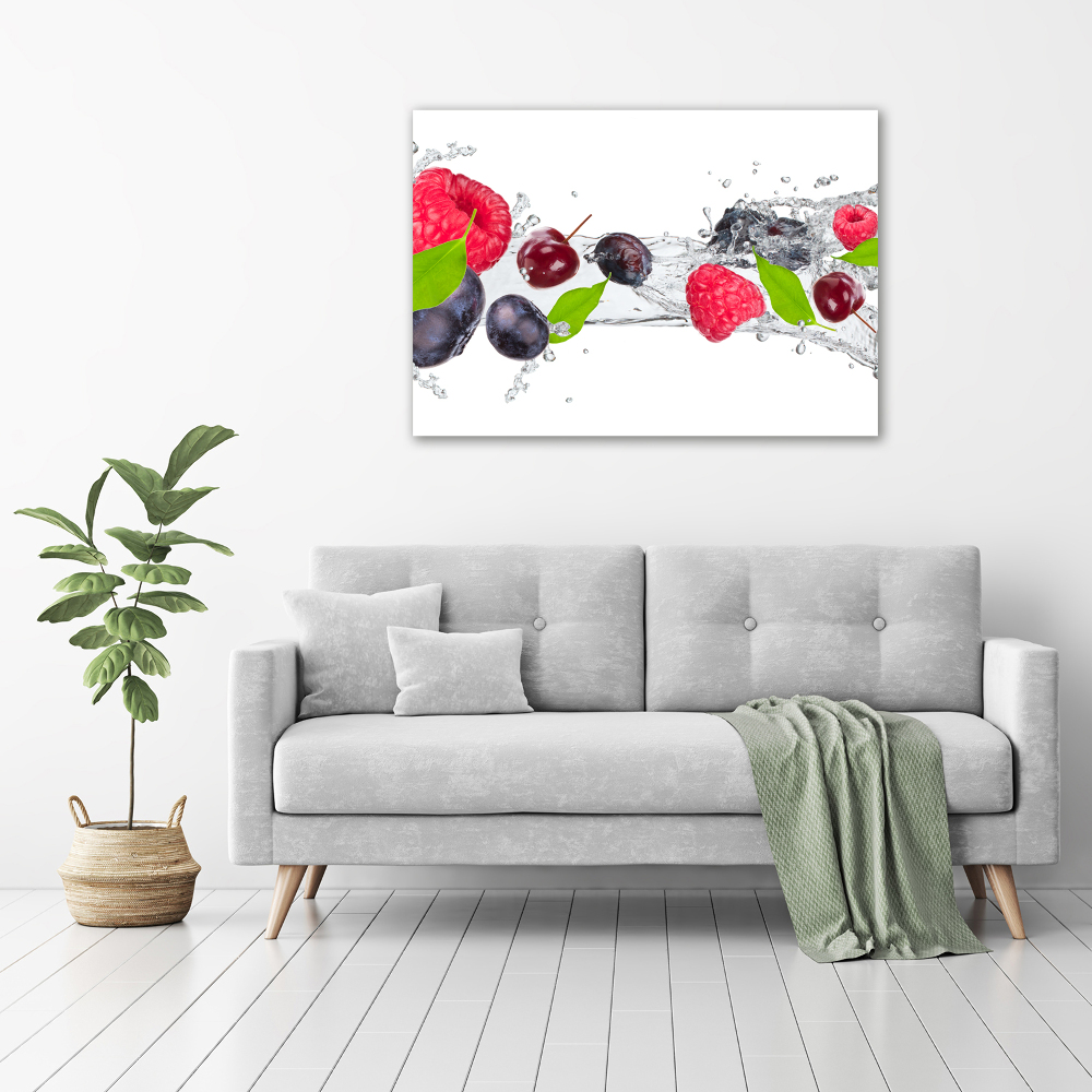 Photo printed on glass Fruit and water