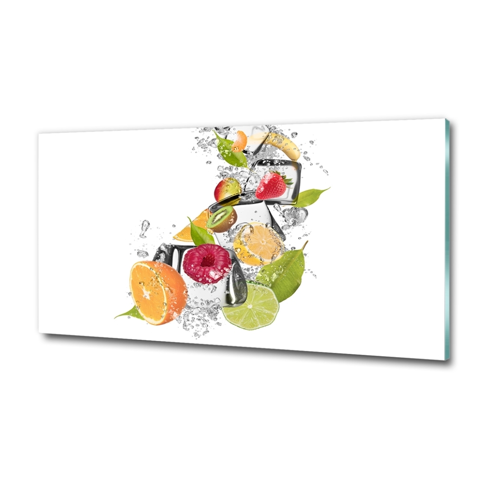 Photo printed on glass Ice fruit