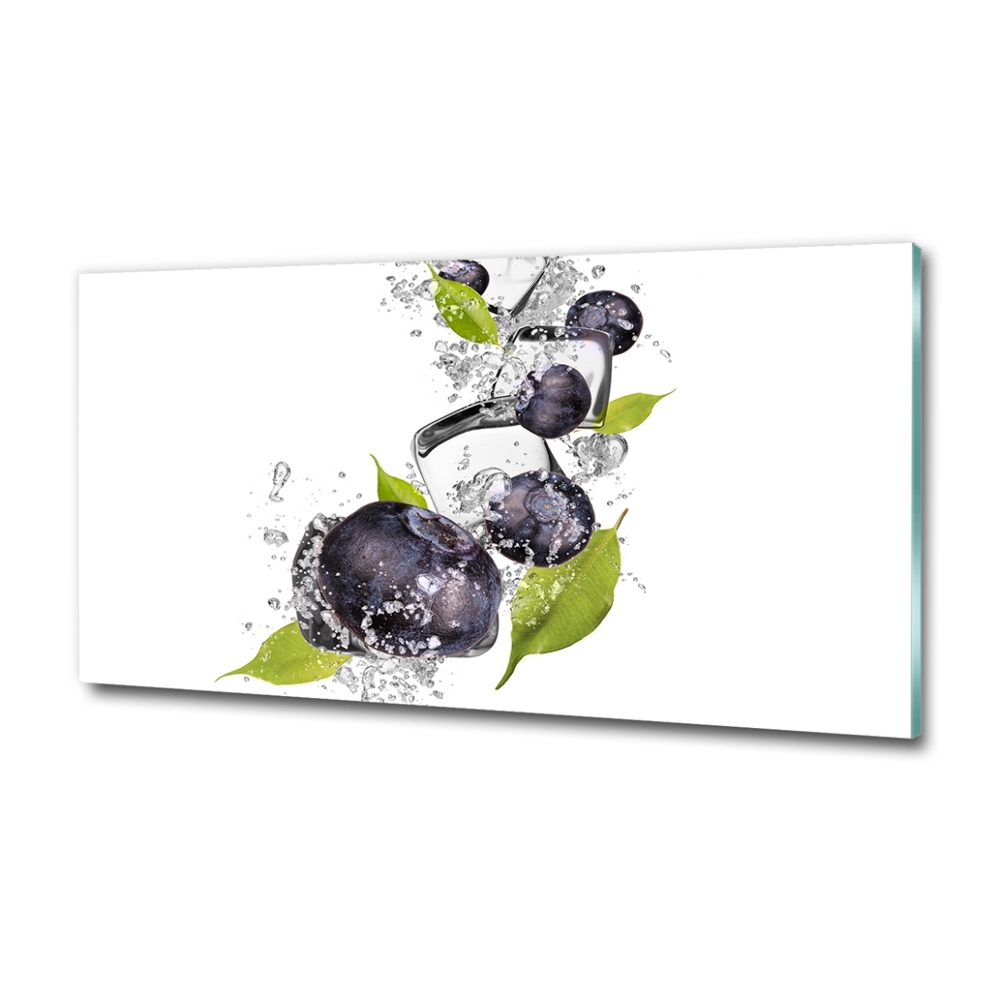 Glass picture wall art Ice berries