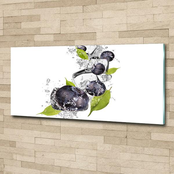 Glass picture wall art Ice berries