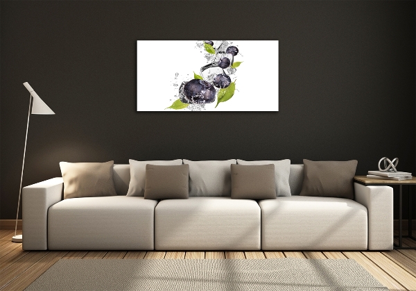 Glass picture wall art Ice berries