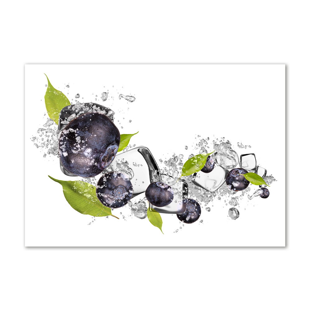 Glass picture wall art Ice berries