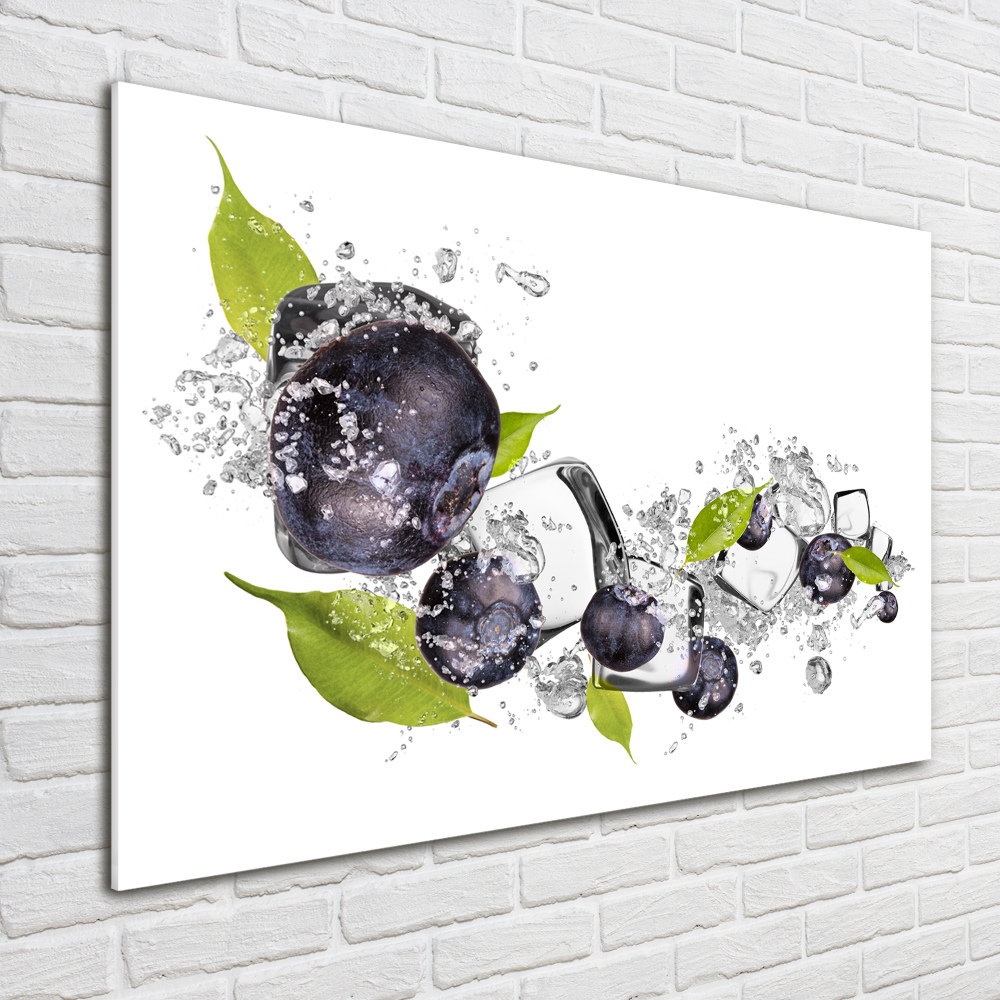 Glass picture wall art Ice berries