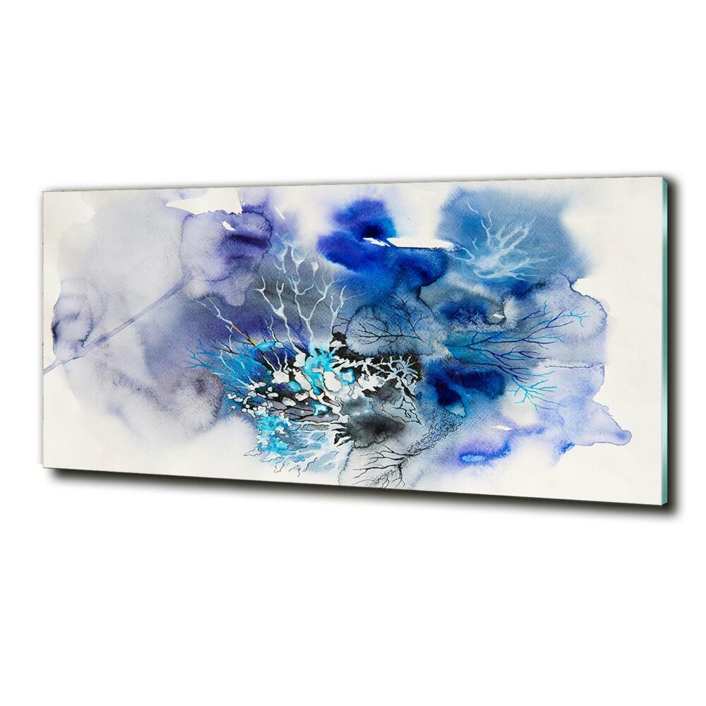 Wall art on glass Abstraction flowers