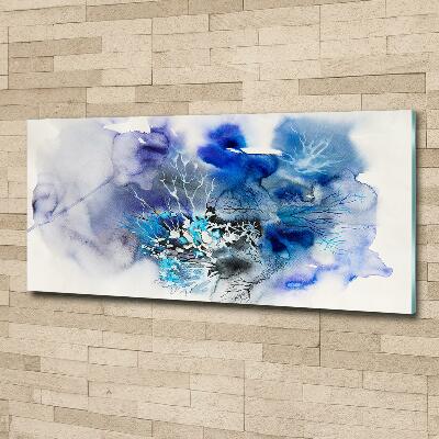 Wall art on glass Abstraction flowers