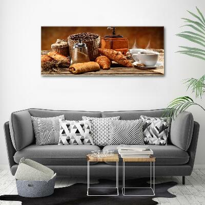 Glass picture wall art Breakfast