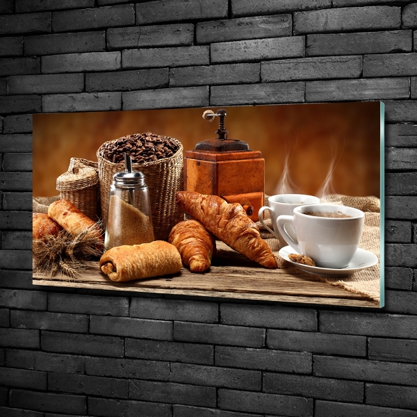 Glass picture wall art Breakfast