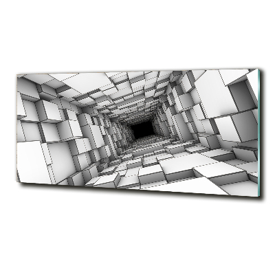 Glass wall art Tunnel from cubes