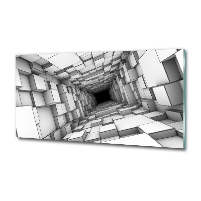 Glass wall art Tunnel from cubes