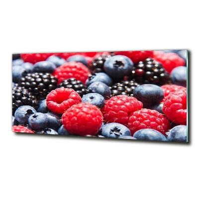 Glass picture wall art Forest fruits