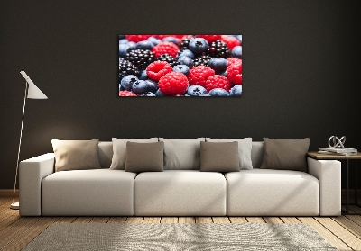 Glass picture wall art Forest fruits