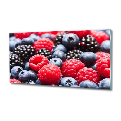 Glass picture wall art Forest fruits