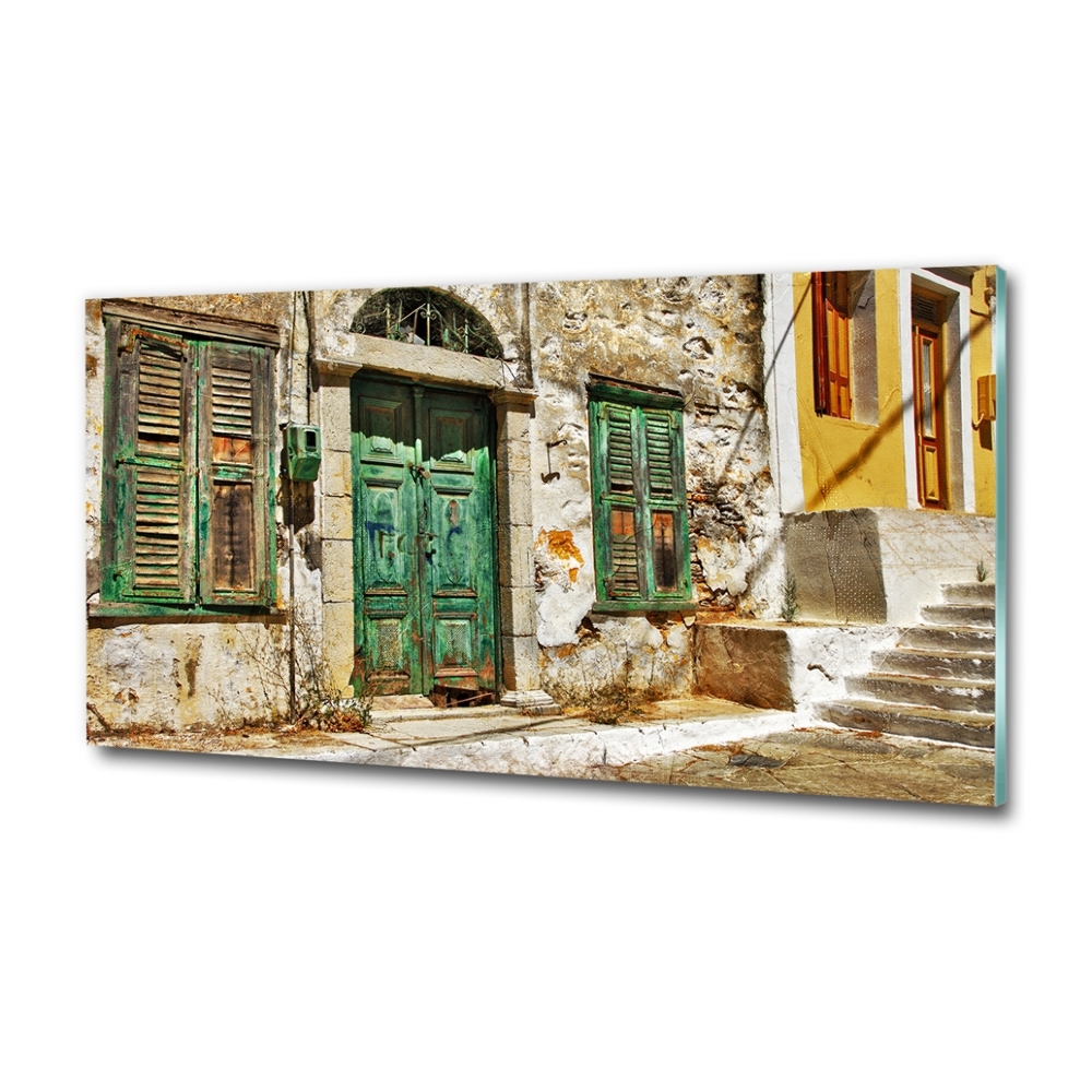 Photo printed on glass Greek streets