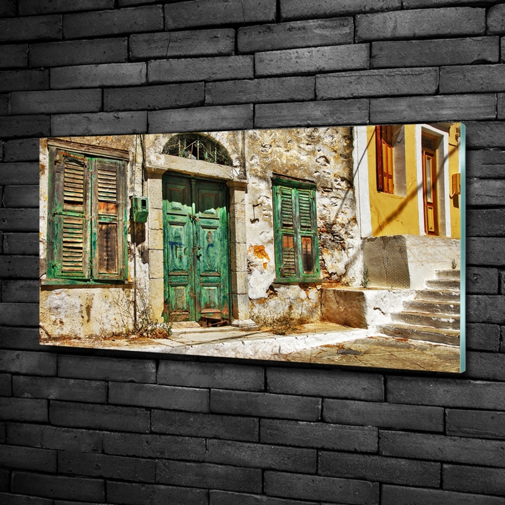 Photo printed on glass Greek streets