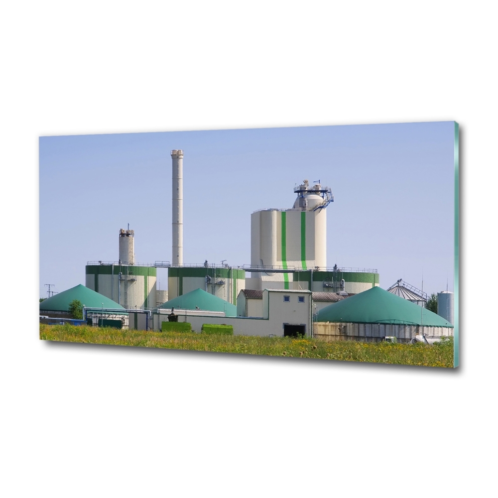 Photo printed on glass Biogas plant