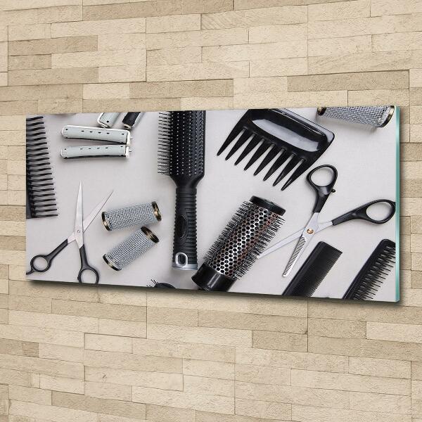 Glass wall art Hairdresser