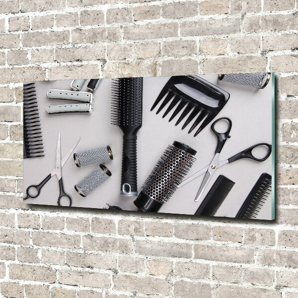 Glass wall art Hairdresser