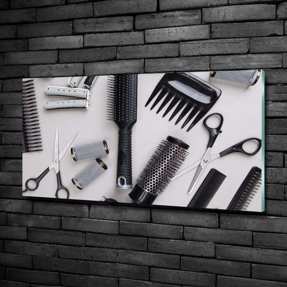 Glass wall art Hairdresser