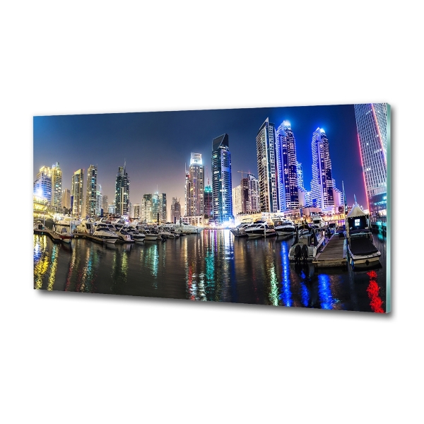 Photo printed on glass Dubai at night