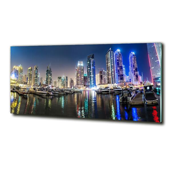 Photo printed on glass Dubai at night