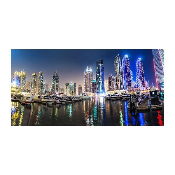 Photo printed on glass Dubai at night