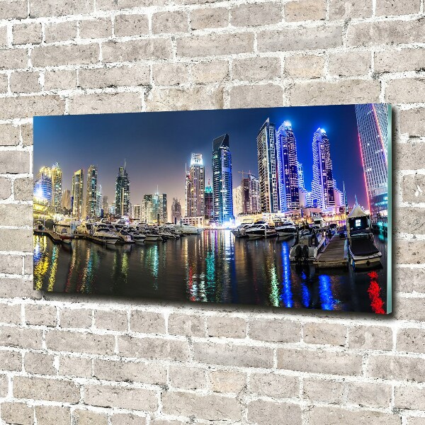 Photo printed on glass Dubai at night