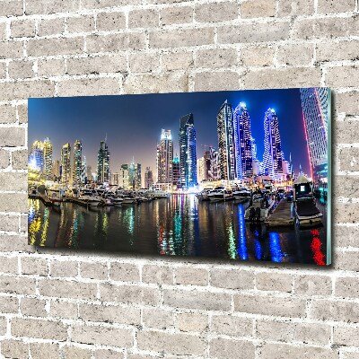 Photo printed on glass Dubai at night