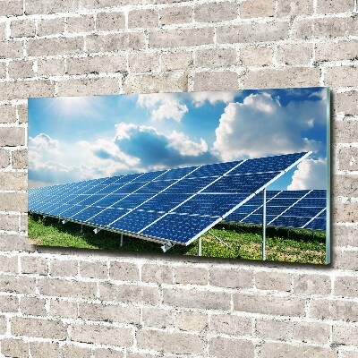 Wall art on glass Solar batteries