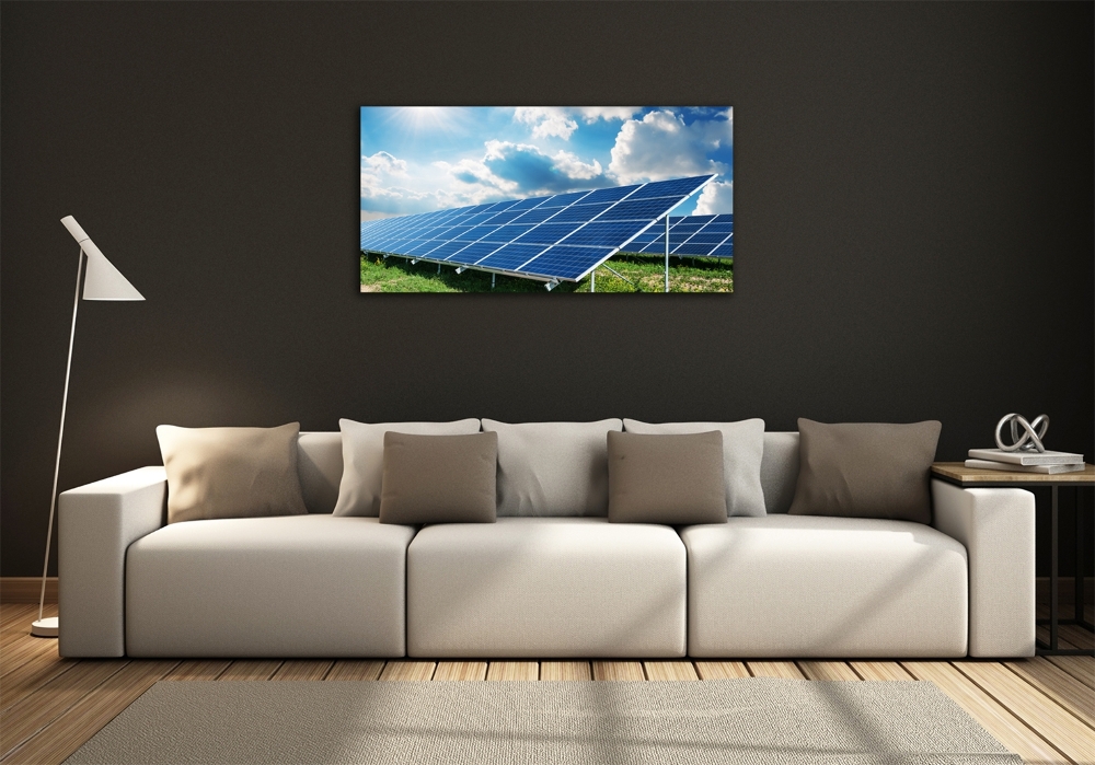 Wall art on glass Solar batteries